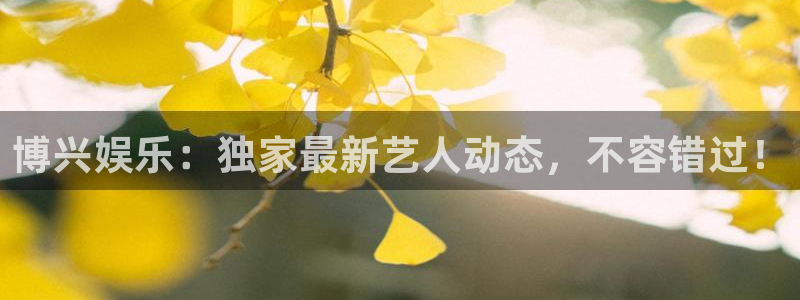 杏鑫娱乐集团官网：博兴娱乐：独家最新艺人动态，不容错过！